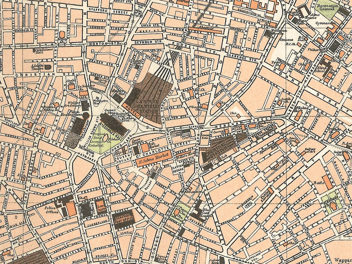 Extract of map 1898: Plan of Liverpool – Royal Atlas of England and Wales